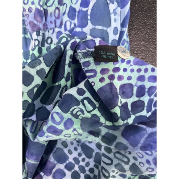 Tropical Tantrum Button Up Shirt Mens XL Blue Multicolor Print Hawaiian Tropical - Picture 4 of 7